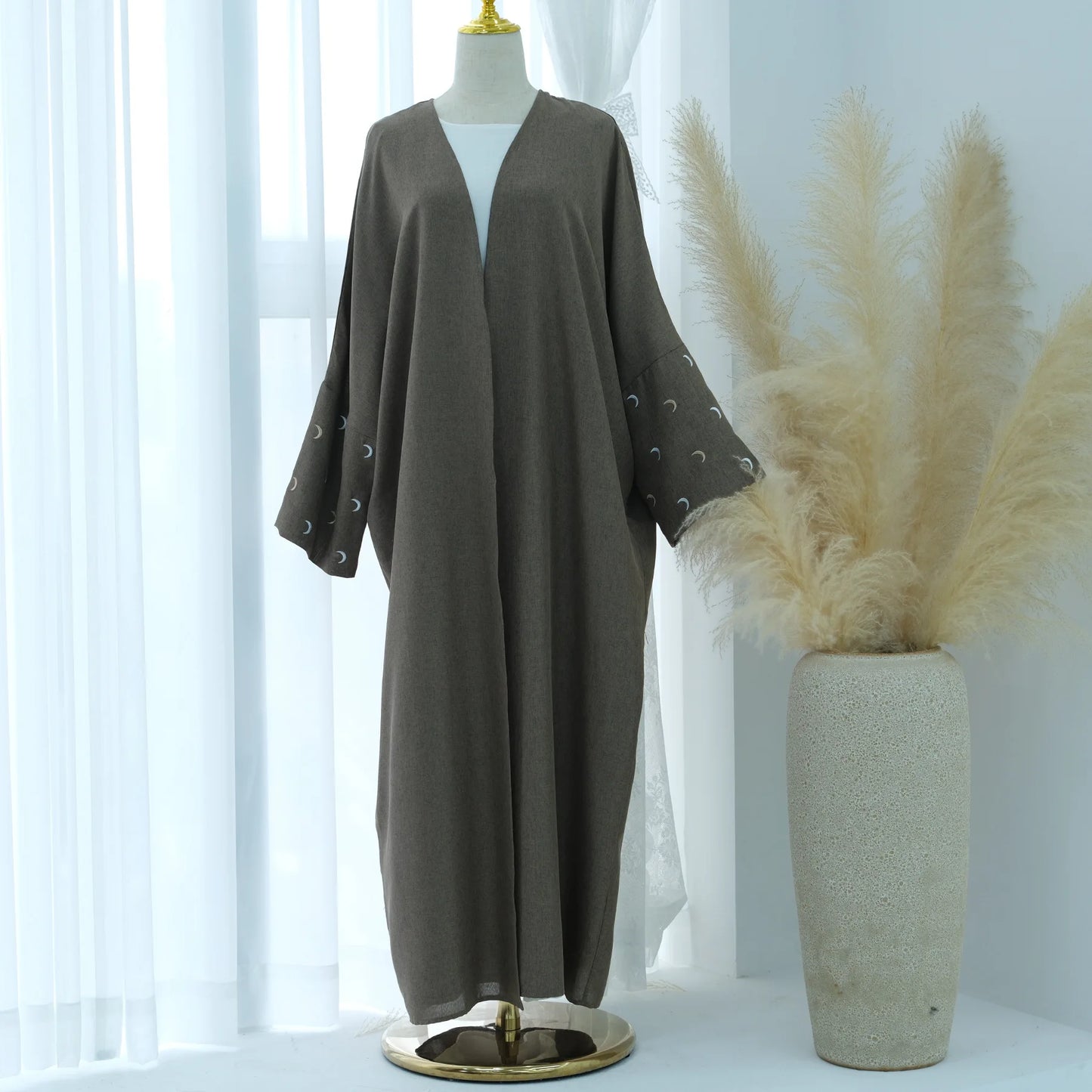 Crescent Embroidered Abaya