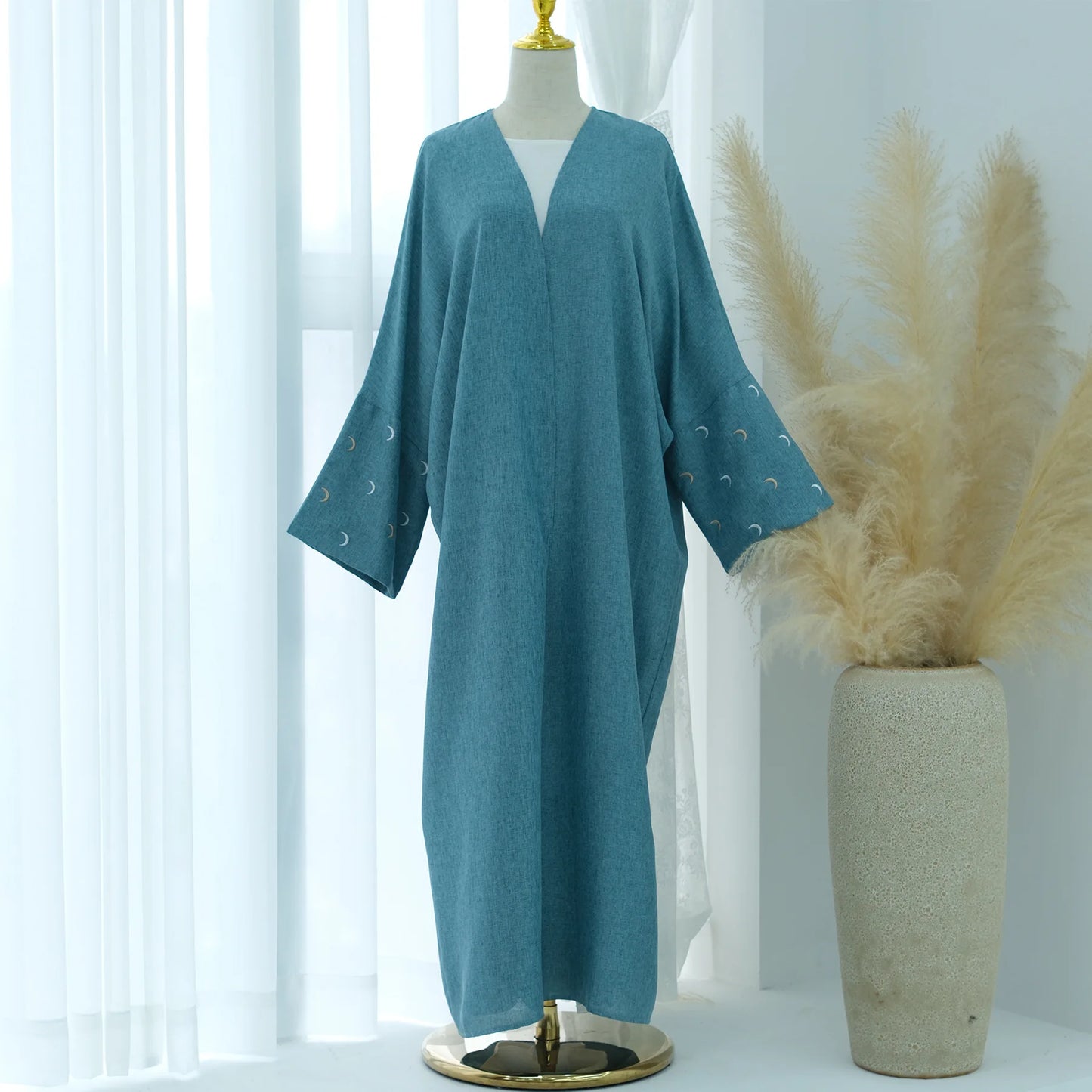 Crescent Embroidered Abaya