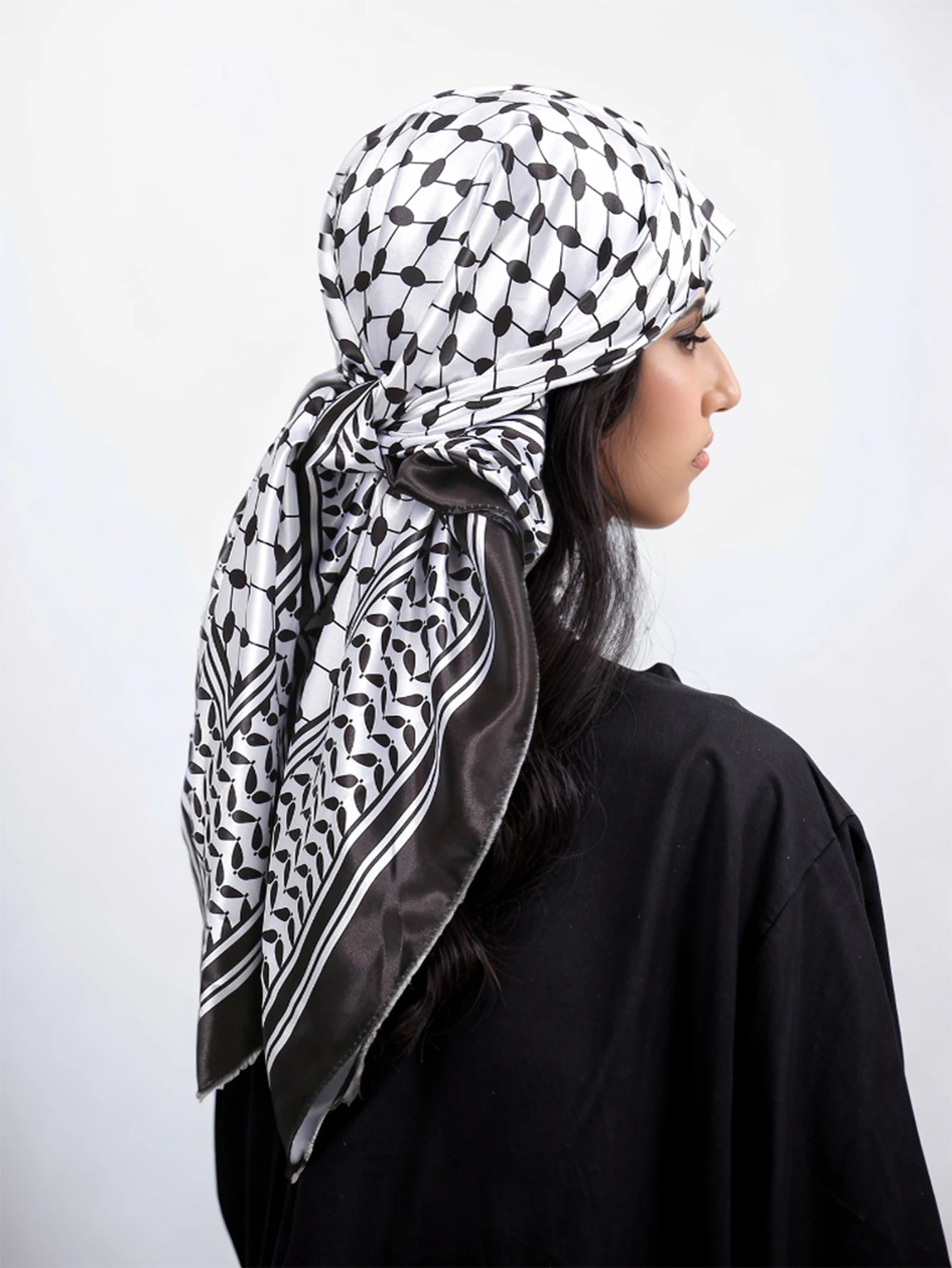 Satin Palestine Keffiyeh Scarf