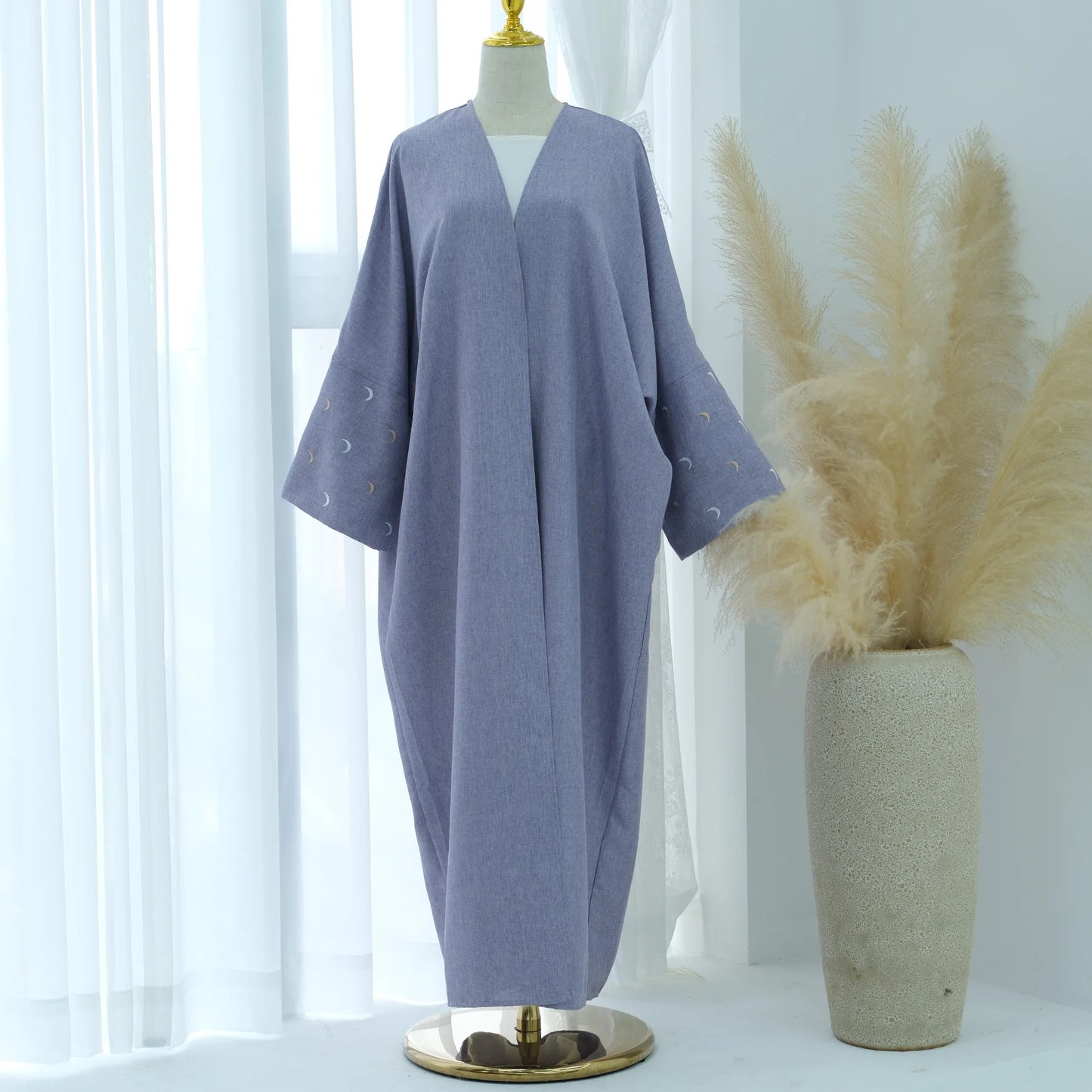 Crescent Embroidered Abaya