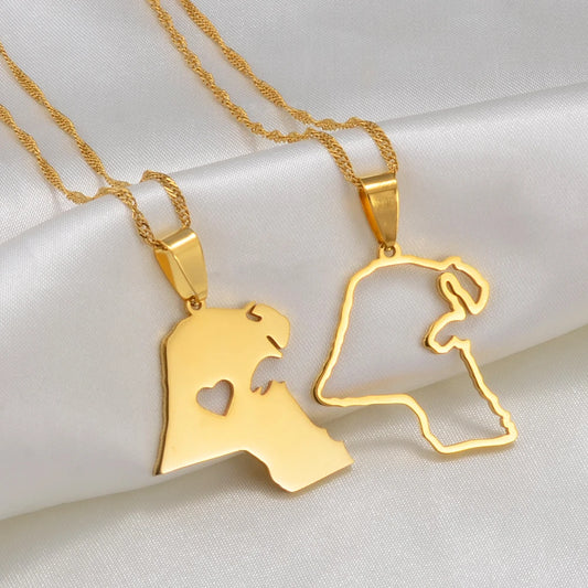 Kuwait Map Necklace