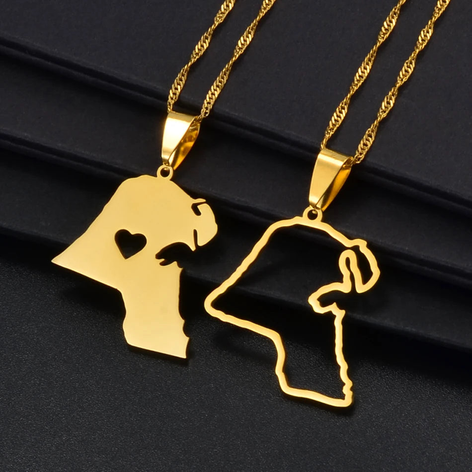 Kuwait Map Necklace