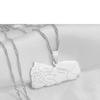 Yemen Map Necklace