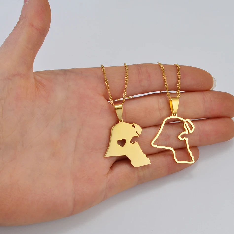 Kuwait Map Necklace