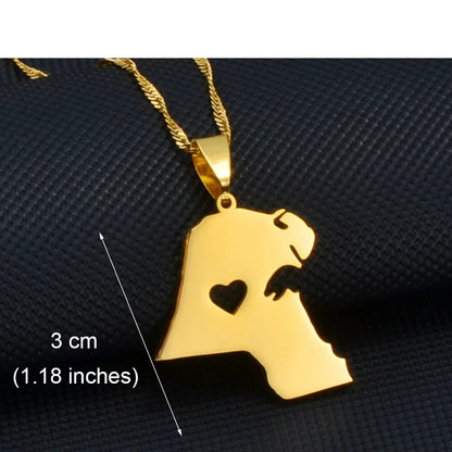 Kuwait Map Necklace