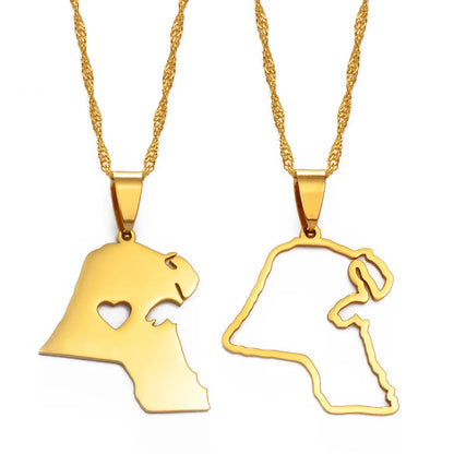 Kuwait Map Necklace