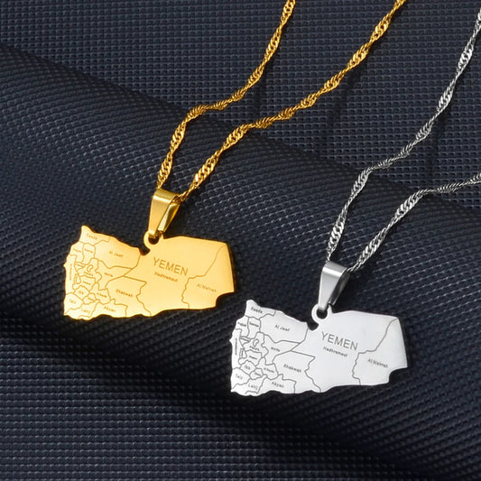 Yemen Map Necklace