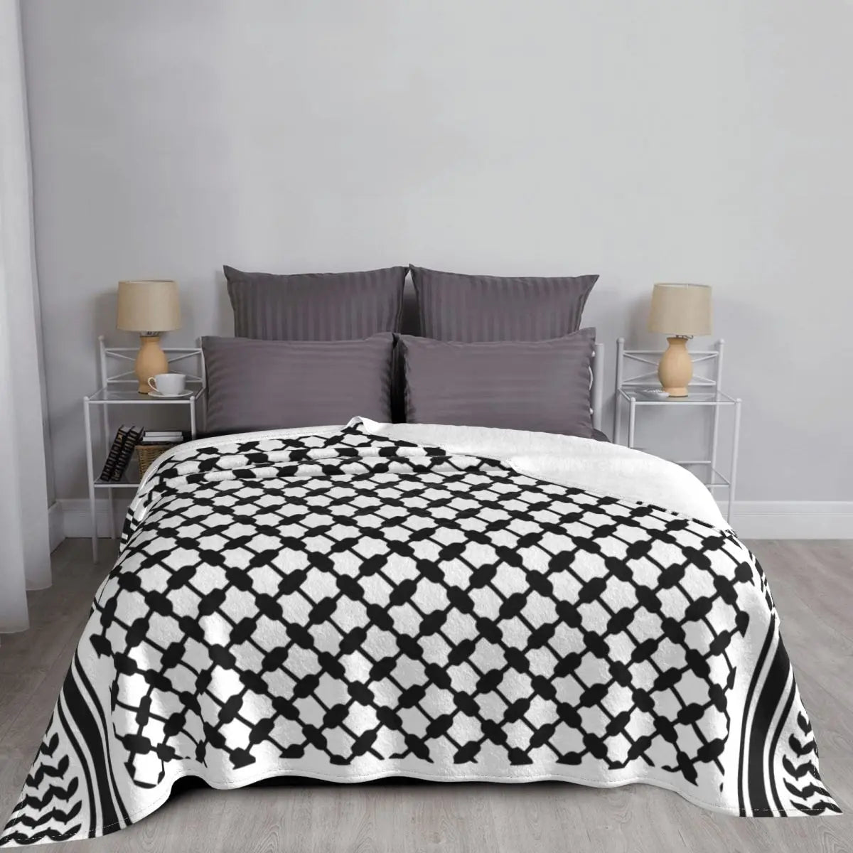 Palestinian Keffiyeh Plush Blanket