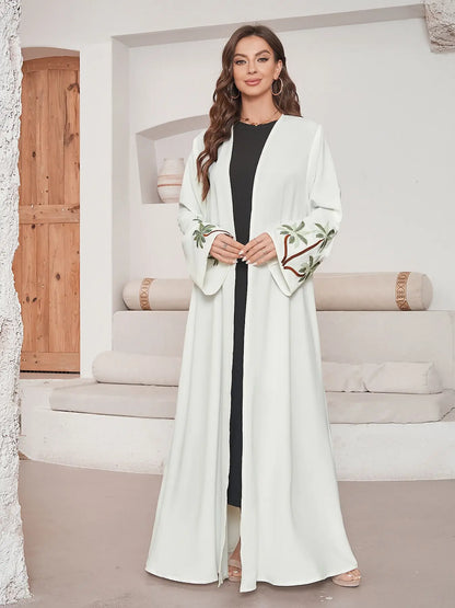 Embroidered Palm Tree Abaya
