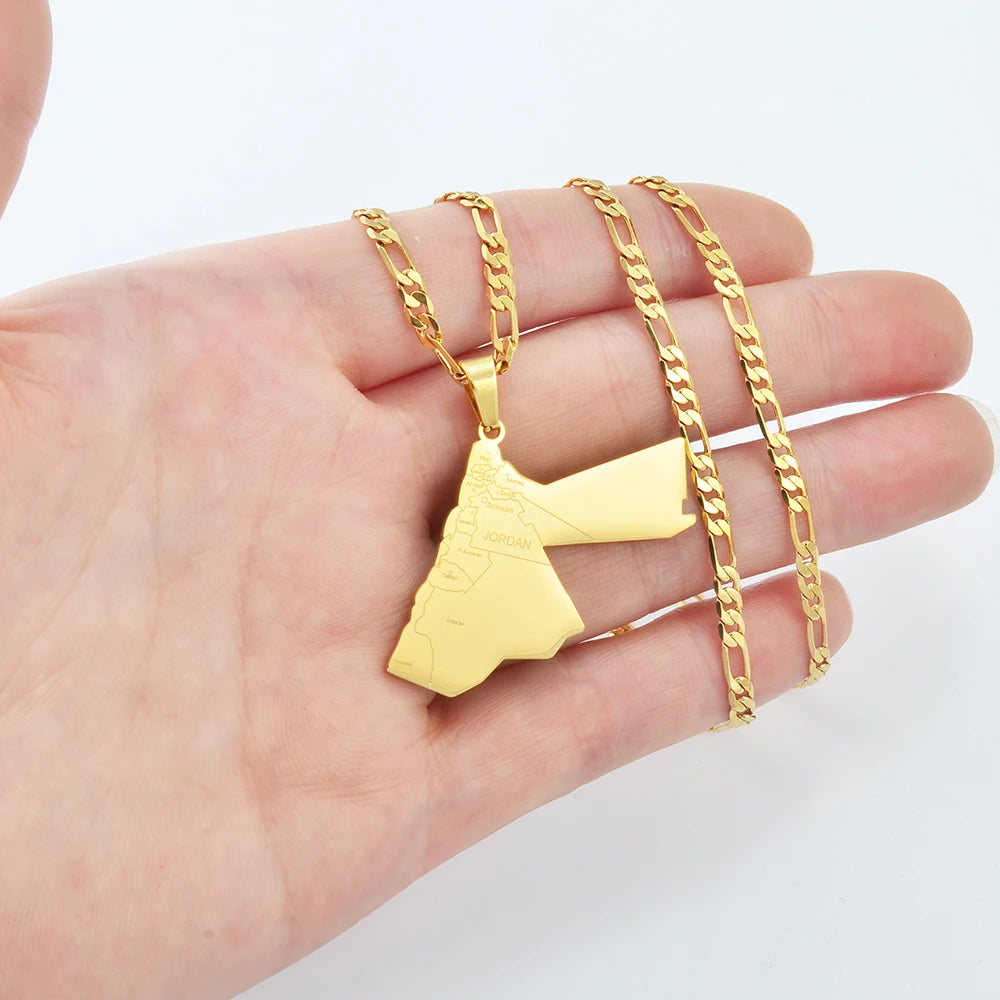 Jordan Map Necklace