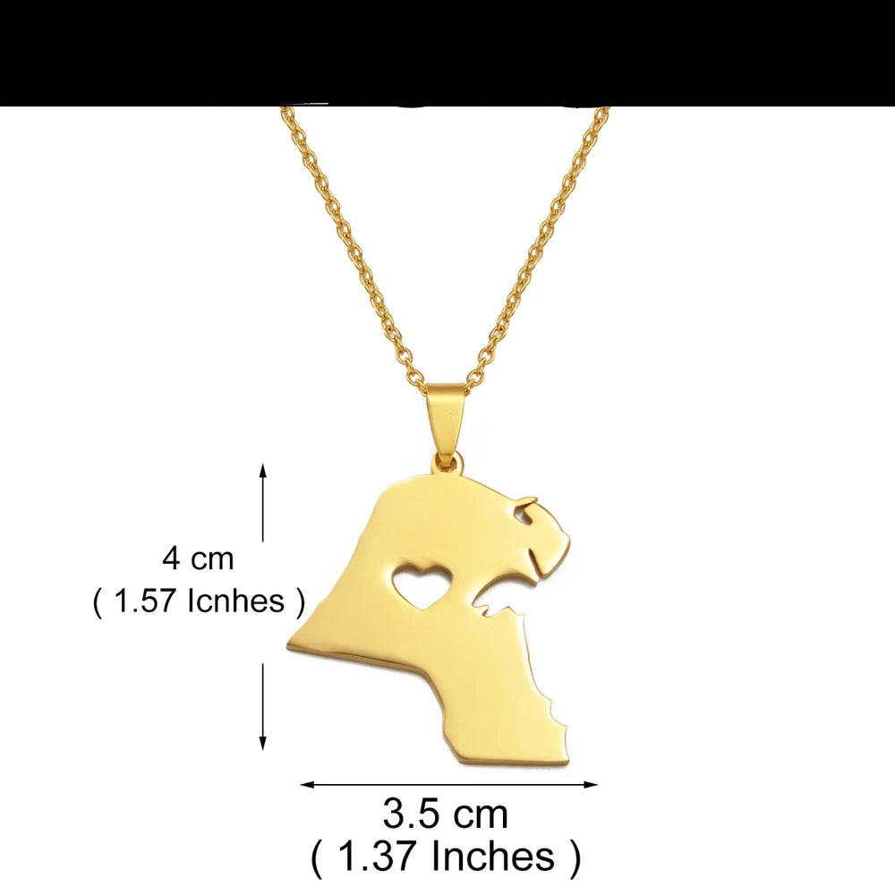 Kuwait Map Necklace