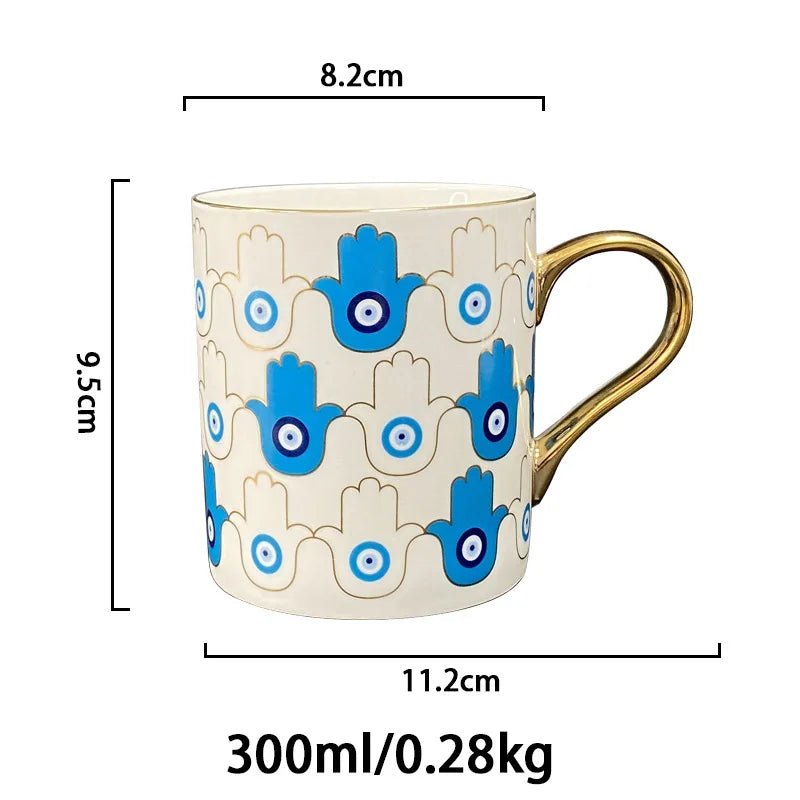 Turkish Evil Eye Ceramic Mug