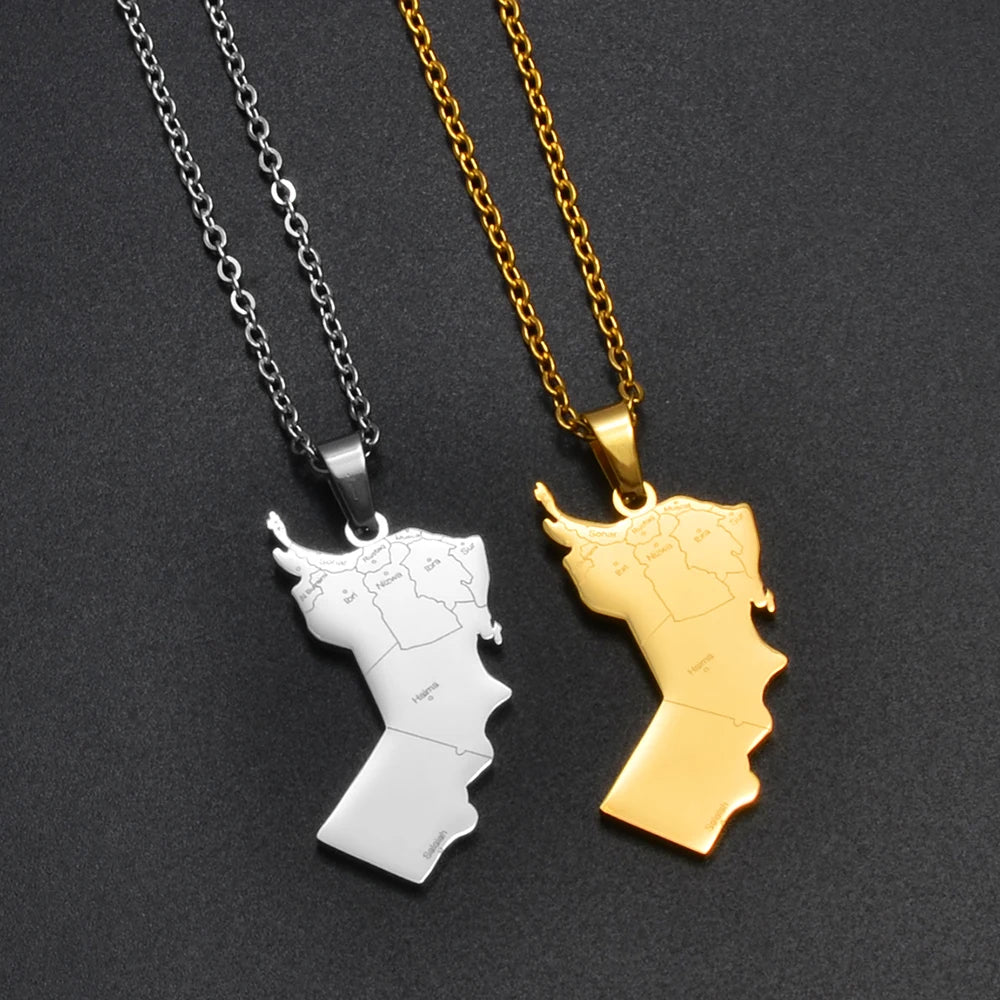 Oman Map Necklace