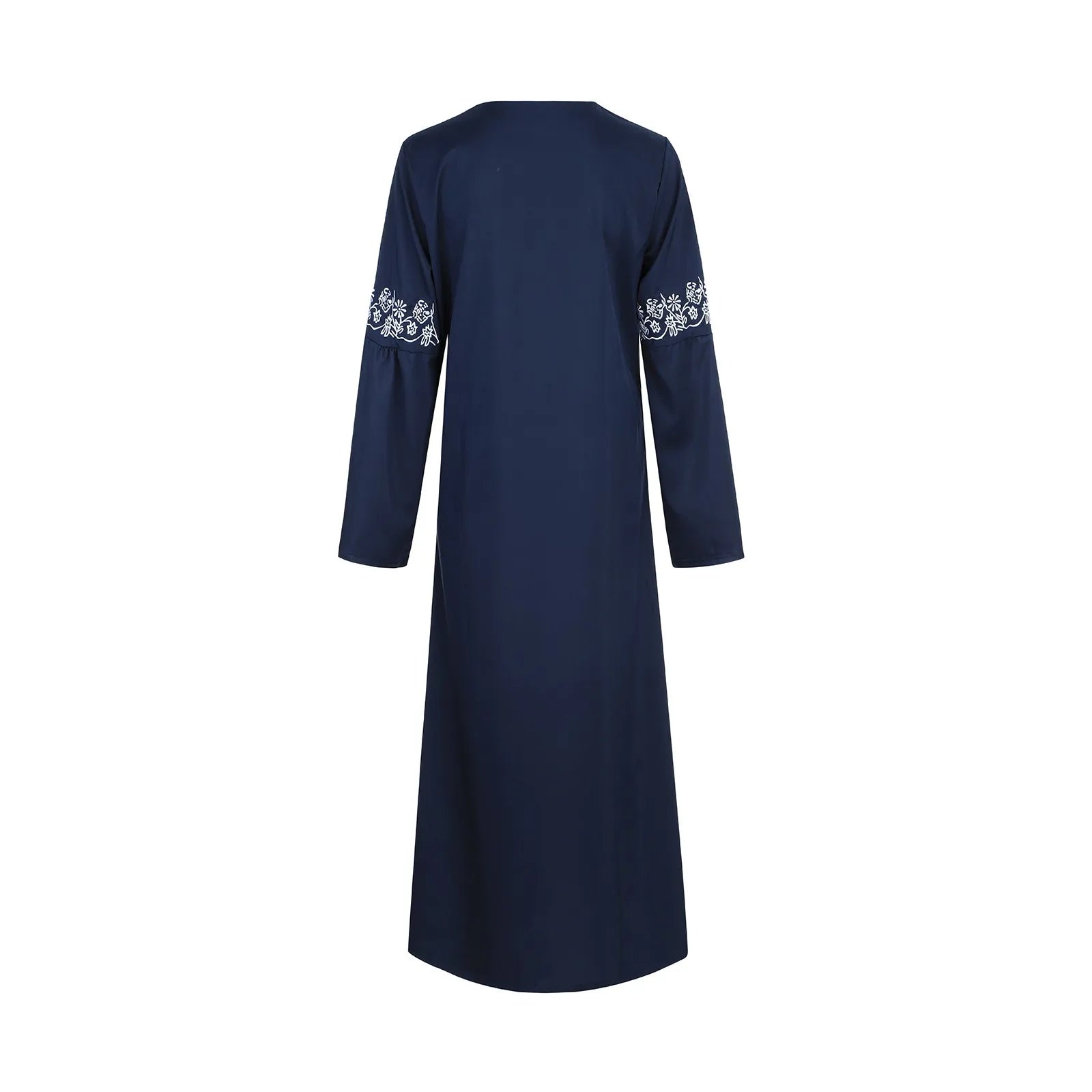Floral abaya for women on display, modest Islamic dress with soft fabric, perfect for Eid, weddings, or special occasions.