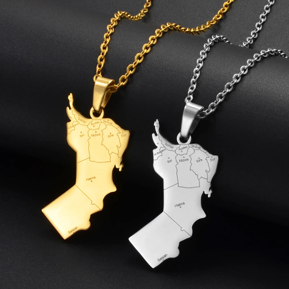Oman Map Necklace