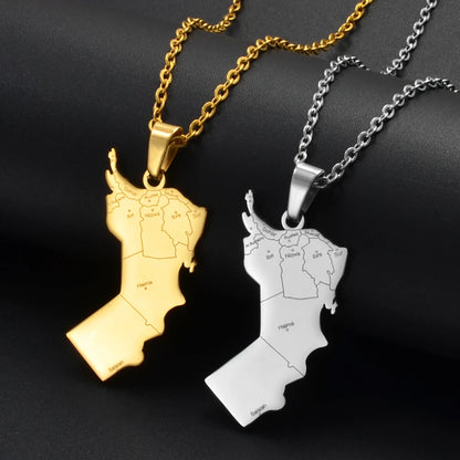 Oman Map Necklace
