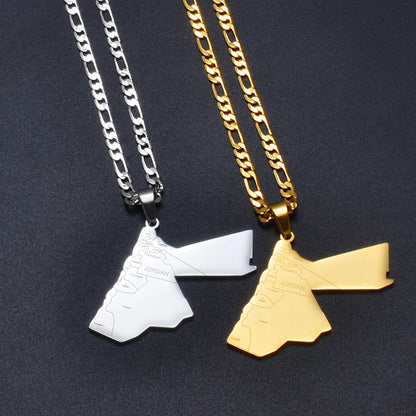 Jordan Map Necklace