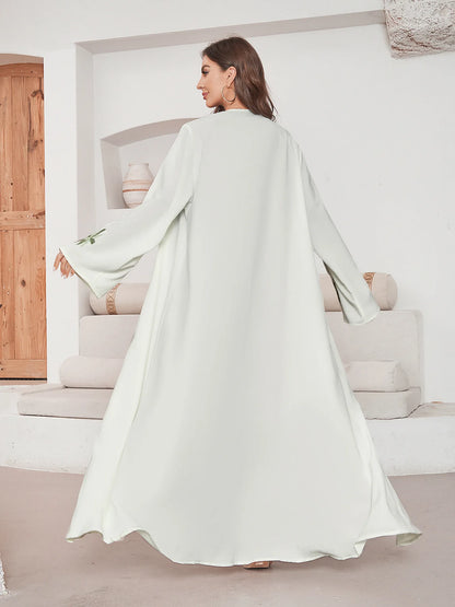 Embroidered Palm Tree Abaya