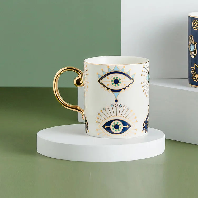 Turkish Evil Eye Ceramic Mug