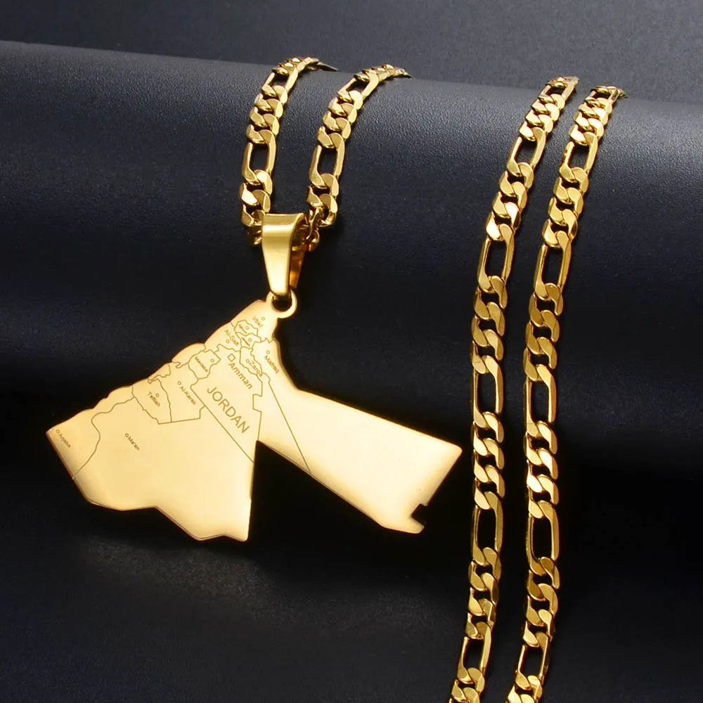 Jordan Map Necklace
