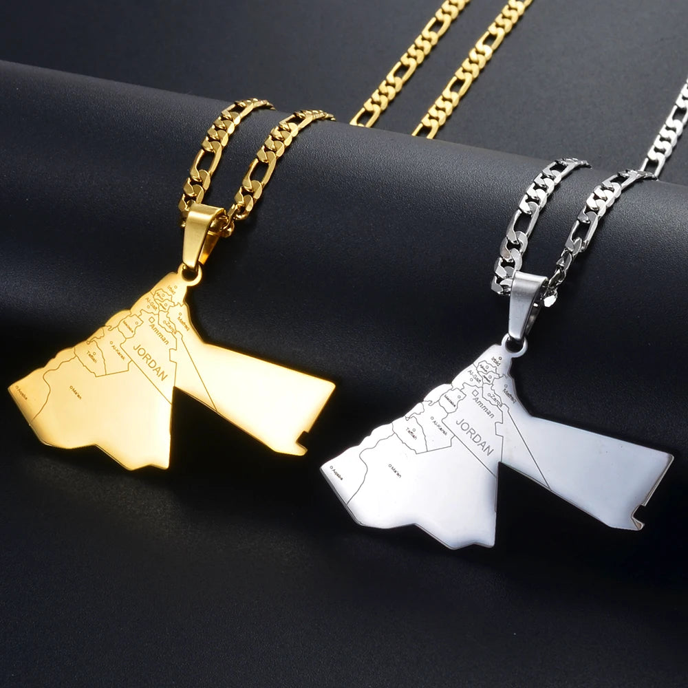 Jordan Map Necklace