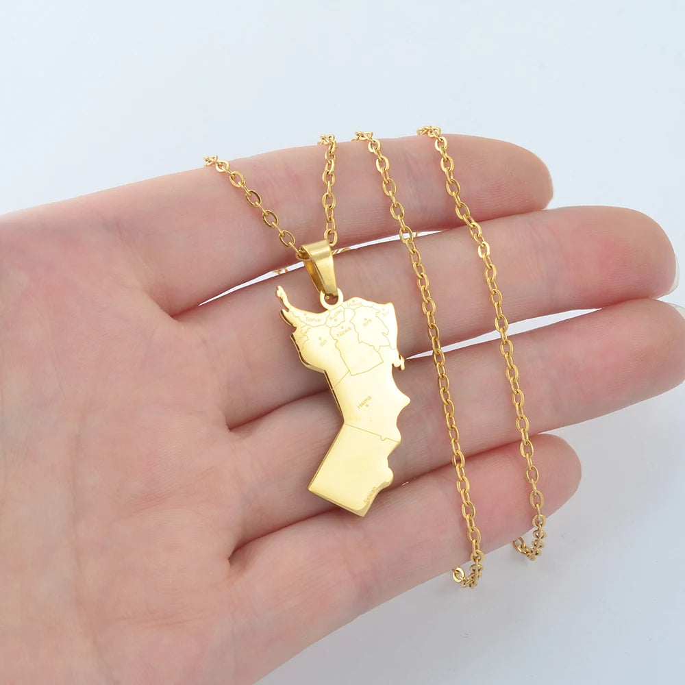 Oman Map Necklace