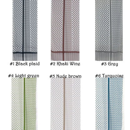 All Color Options of Palestinian Keffiyeh Hijabs – Black and Light Green Cultural Hijab Scarves for Modest Fashion